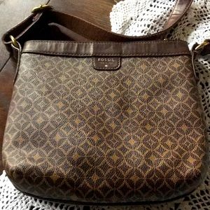 Fossil Vinyl brown shoulder bag